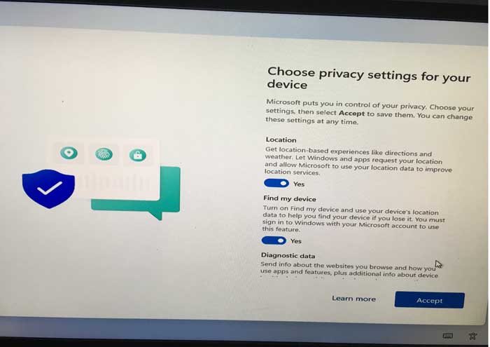 set up privacy settings