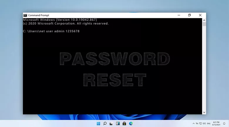 password reset with command prompt