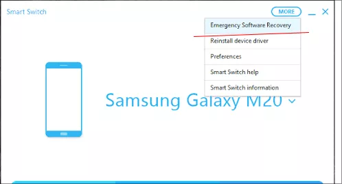 Smart Switch emergency software recovery option