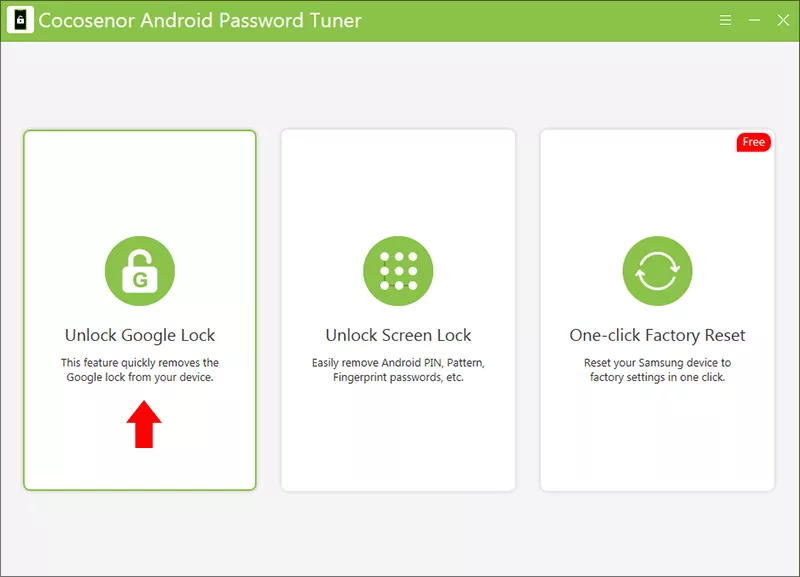choose Unlock Screen Lock