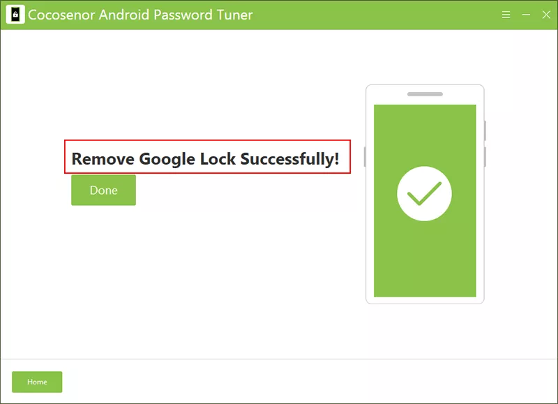 remove FRP successfully message