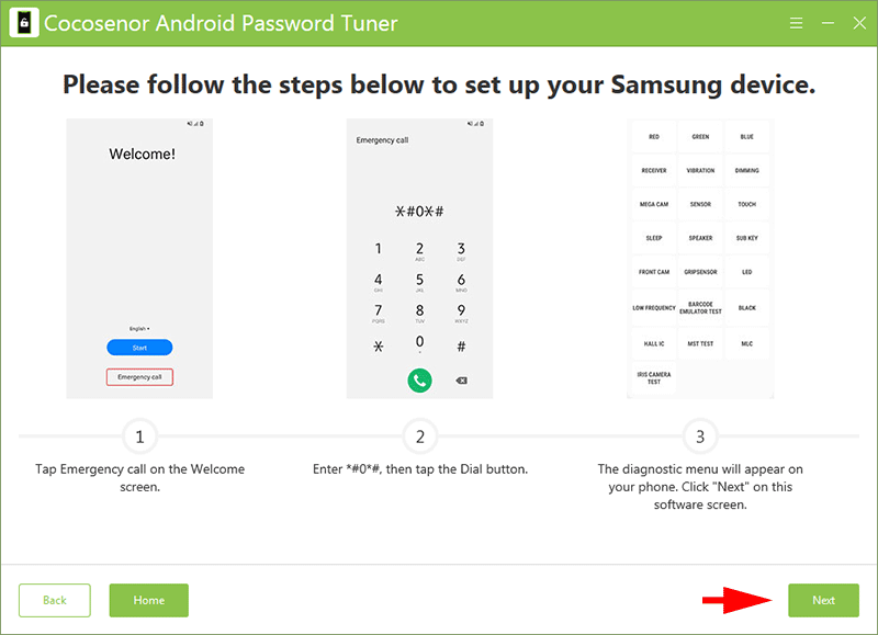 tutorial to set up Samsung phone