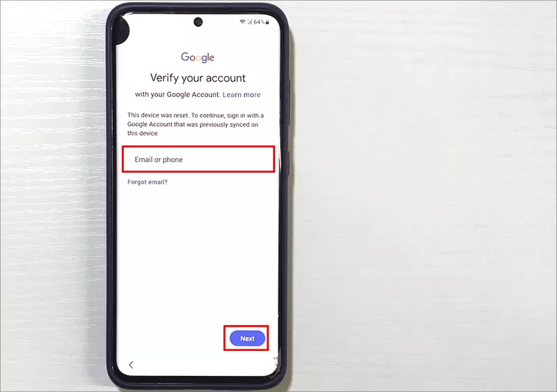 verify your Google account