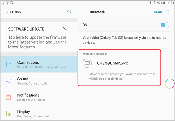 tap on pc device