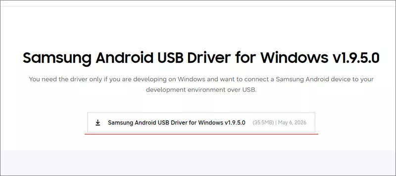download Samsung Android USB driver
