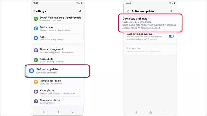 update Samsung software