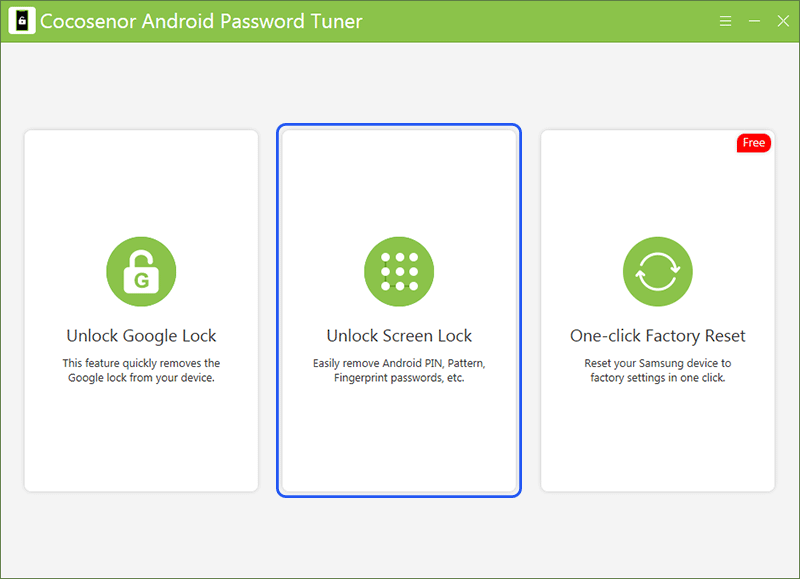 choose Unlock Screen Lock