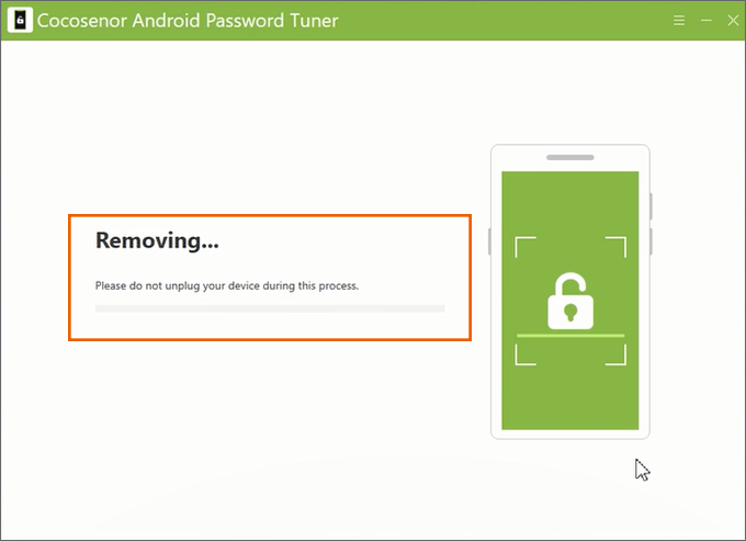 the Android password is removing