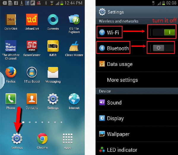 save power for android phone turn off wifi 