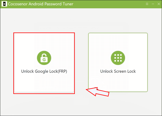 choose Unlock Google Lock FRP