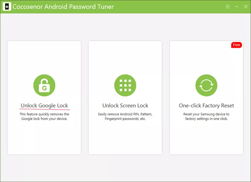 choose Unlock Google Lock