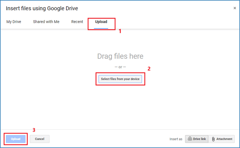 upload videos in Drive