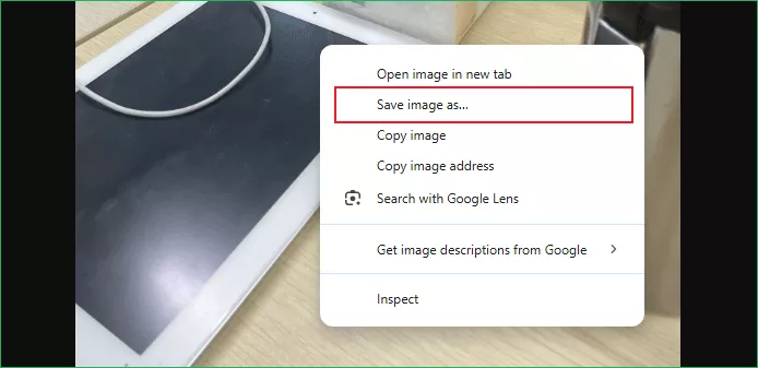 Drag the image into a browser