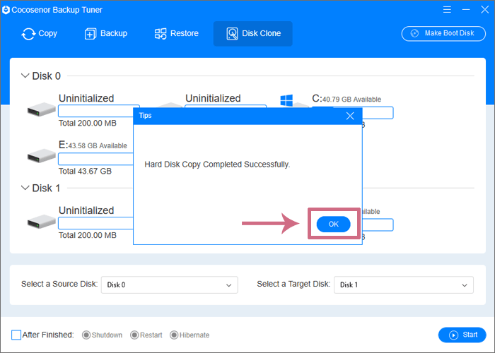 gpt hdd cloned successfully