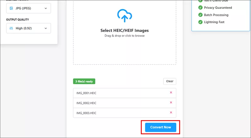 click Convert Now