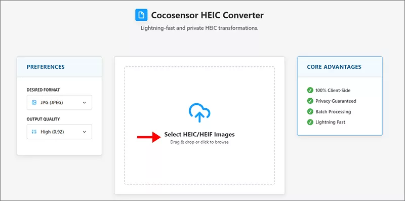 upload HEIC files
