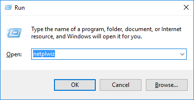 run netplwiz
