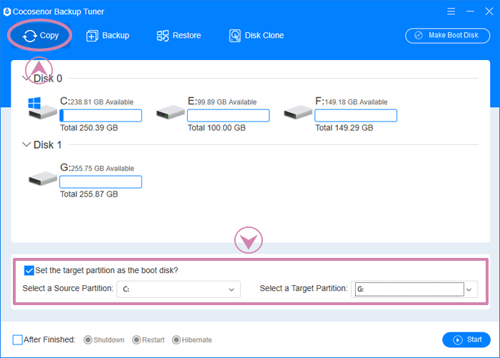 clone os from HDD to SSD partition