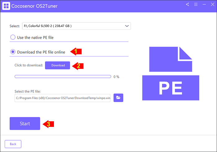download PE file to make PE