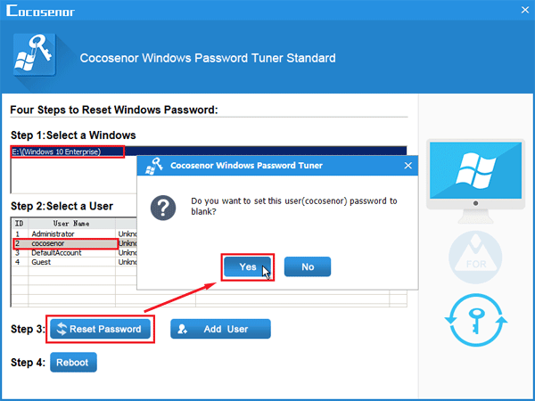 reset windows password