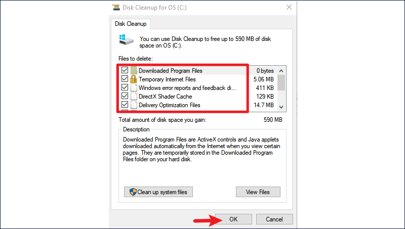 disk cleanup