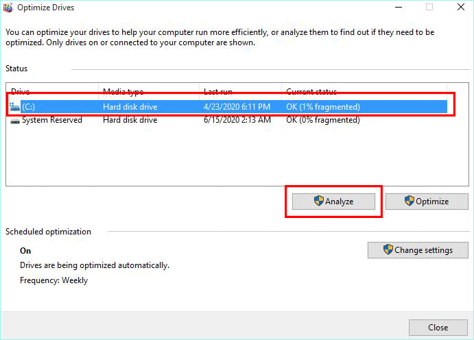 analyze hard drive