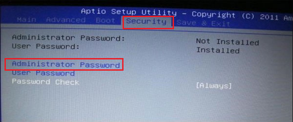 security password