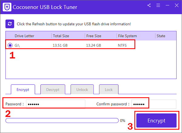 encrypt a USB drive without BitLocker