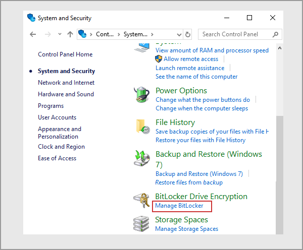 manage bitlocker