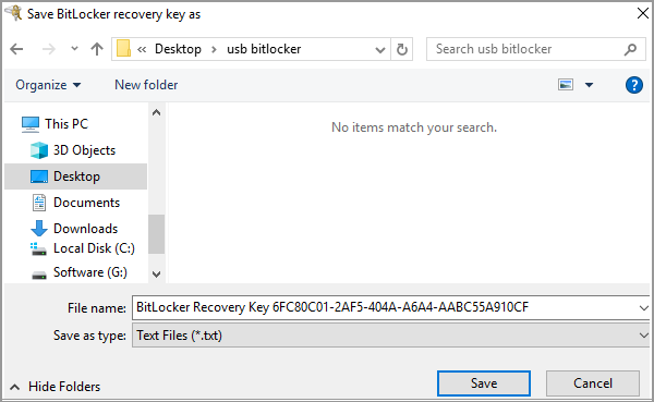 save recovery file