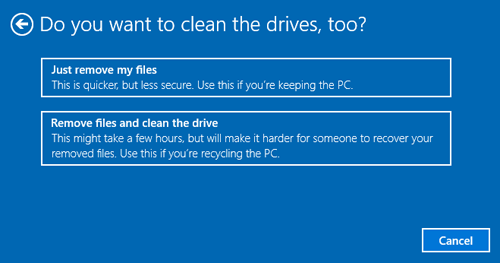 clean the drive