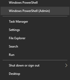 find windows powershell admin