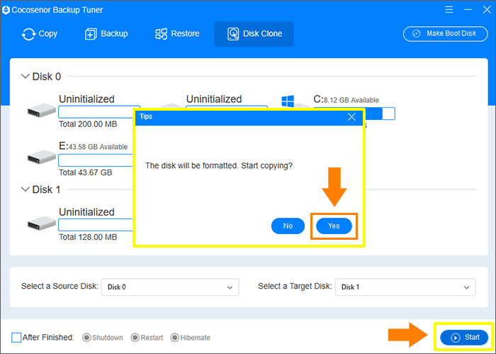 confirm to clone wd hdd