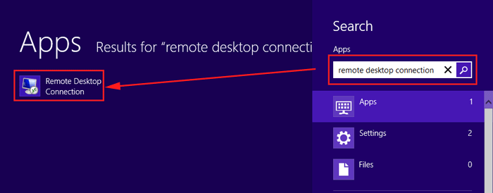 search remote desktop connection