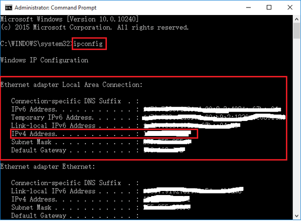 windows ip configuration