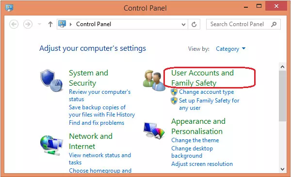 user accounts and family safety