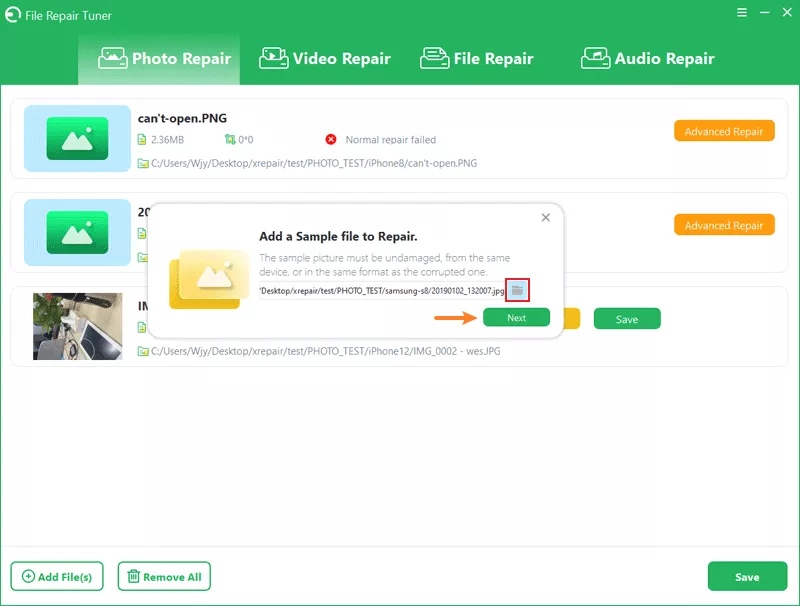 Add a sample file