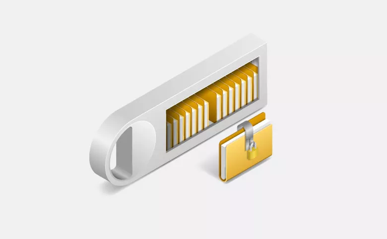 how to lock files or folders on thumb drive with password