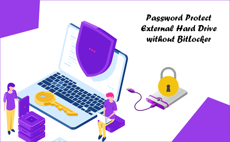 password protect external hard drive without BitLocker in Windows