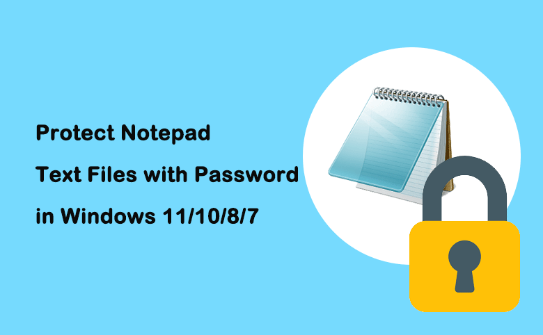 password protect a text file on Windows computer