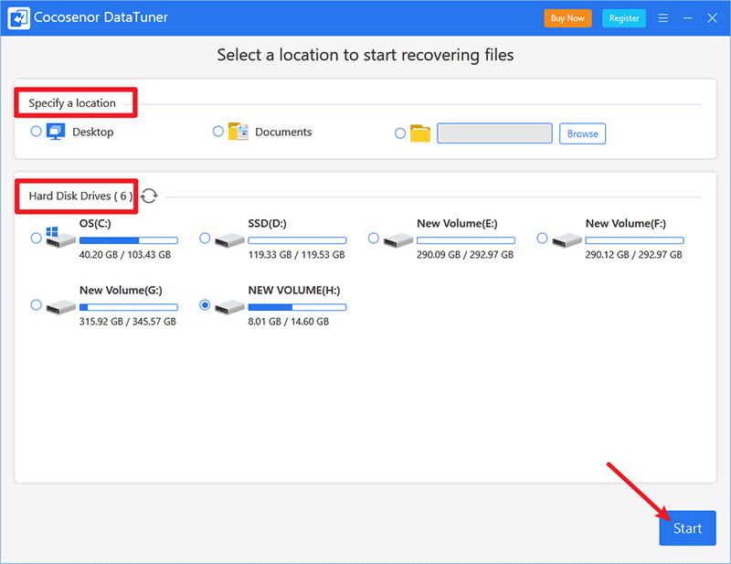select files to scan