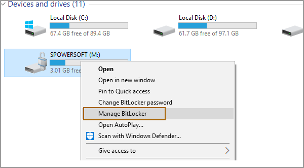 manage bitlocker