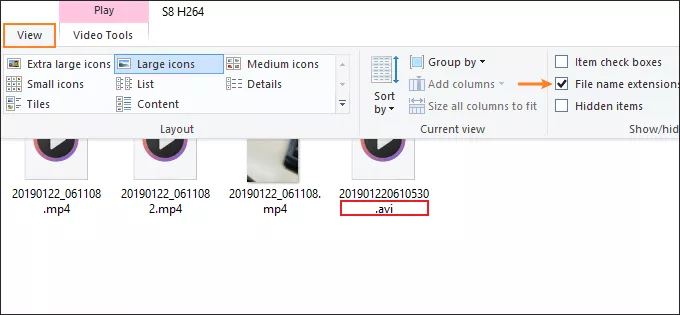 Change the extension