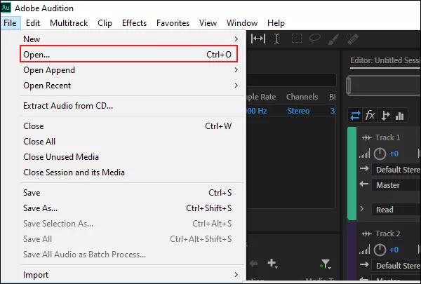 Click File