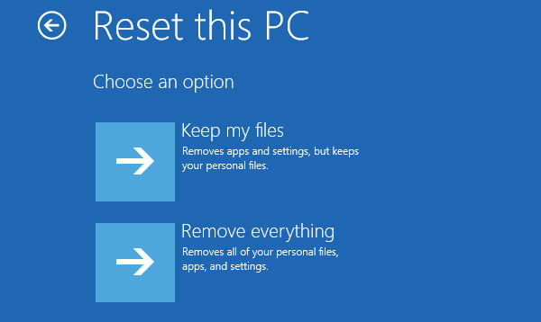 dell restore to factory settings windows 10