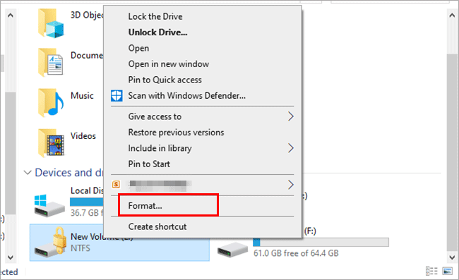 format drive