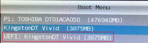 boot from usb