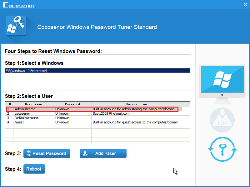 reset pc windows asking for password