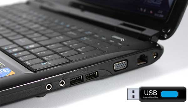 usb insert into asus laptop