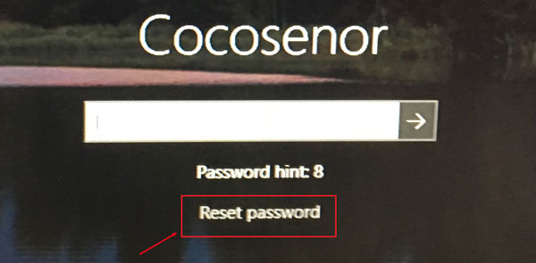 click reset password